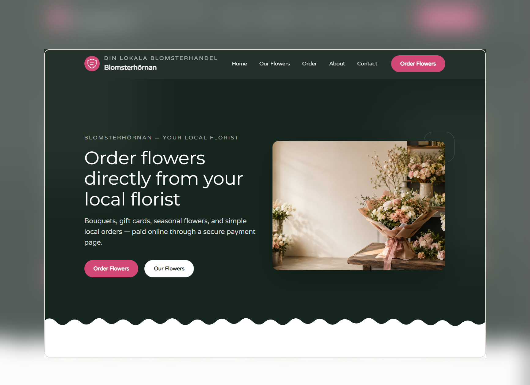 Flower shop payment demo