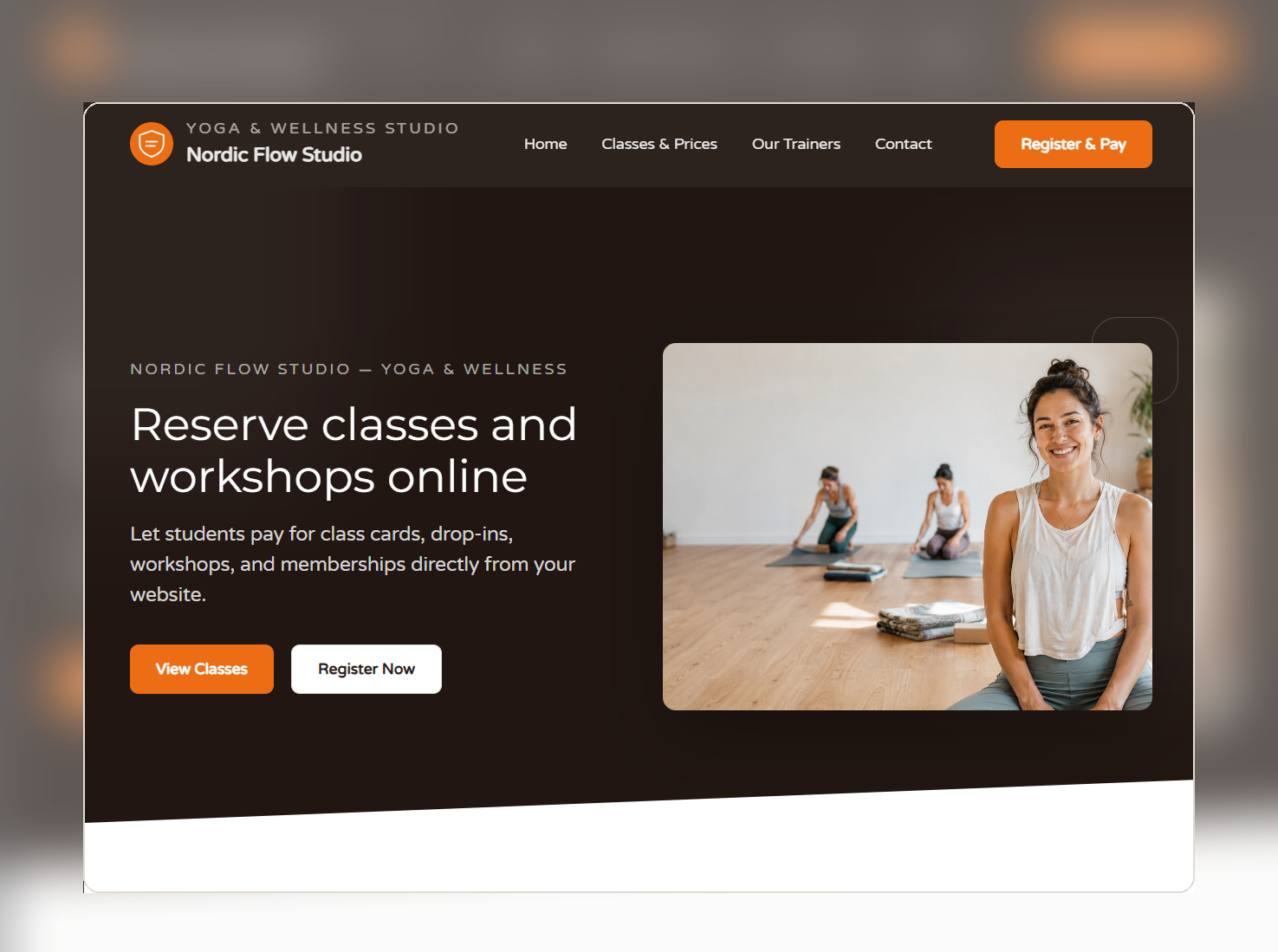Yoga studio payment demo