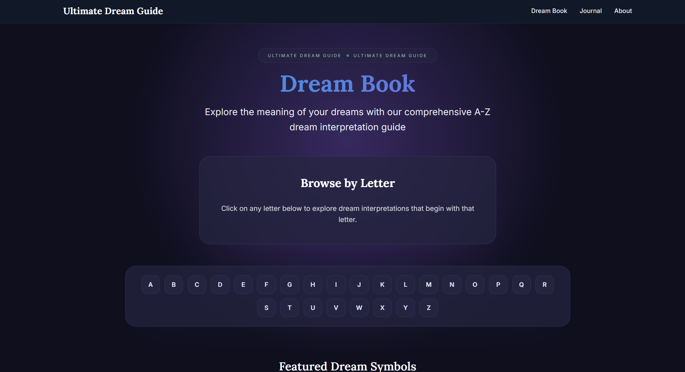 Ultimate Dream Guide project